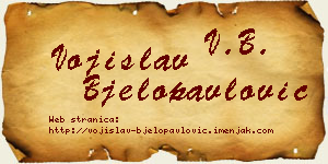 Vojislav Bjelopavlović vizit kartica